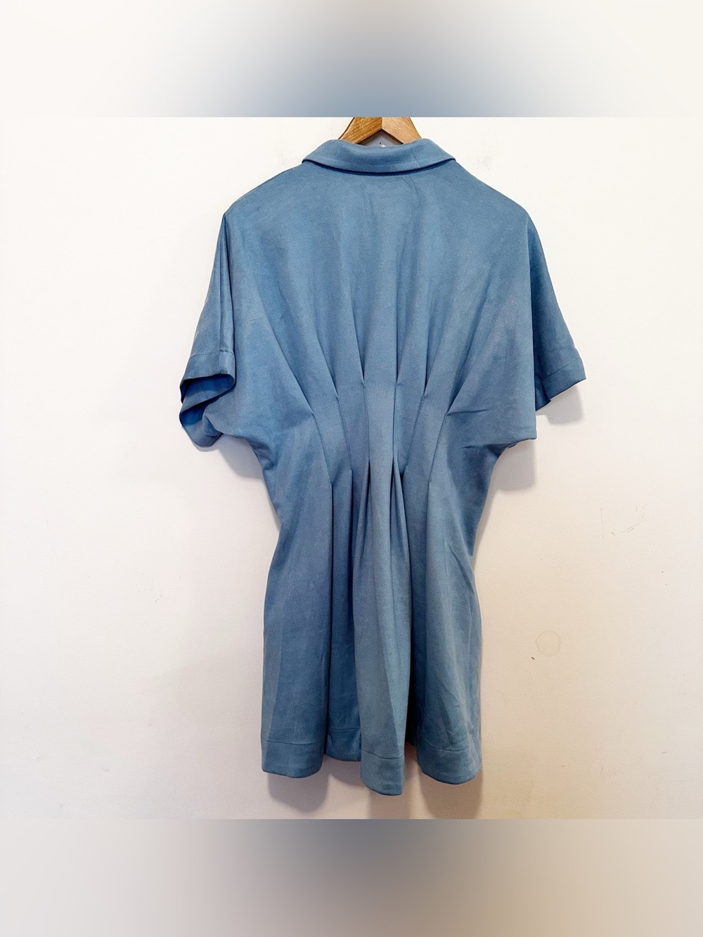 Anthropologie Tobie Faux-Suede Mini Shirtdress by Exquise - Picture 6 of 7